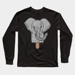 Animal Popsicle Elephant Ice Cream Summer Gift Long Sleeve T-Shirt